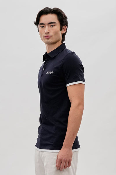 Canada Weather Gear Vintage Short Sleeve Polo Shirt - Navy - Mens Polo Shirts - International Clothiers