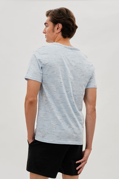 Canada Weather Gear Vintage Short Sleeve Henley Tee - Blue - Mens Tees & Tank Tops - International Clothiers