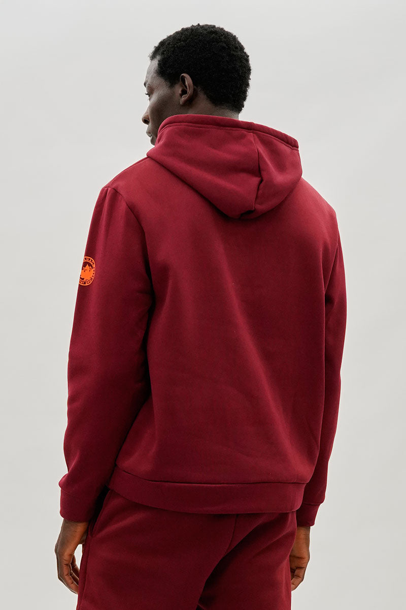 Canada Weather Gear Mountain Print Hoodie - Red - Mens Hoodies & Sweatshirts - International Clothiers