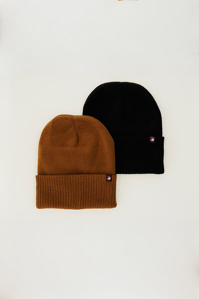Canada Weather Gear Two-Pack Knit Hat - Camel - Mens Hats - International Clothiers