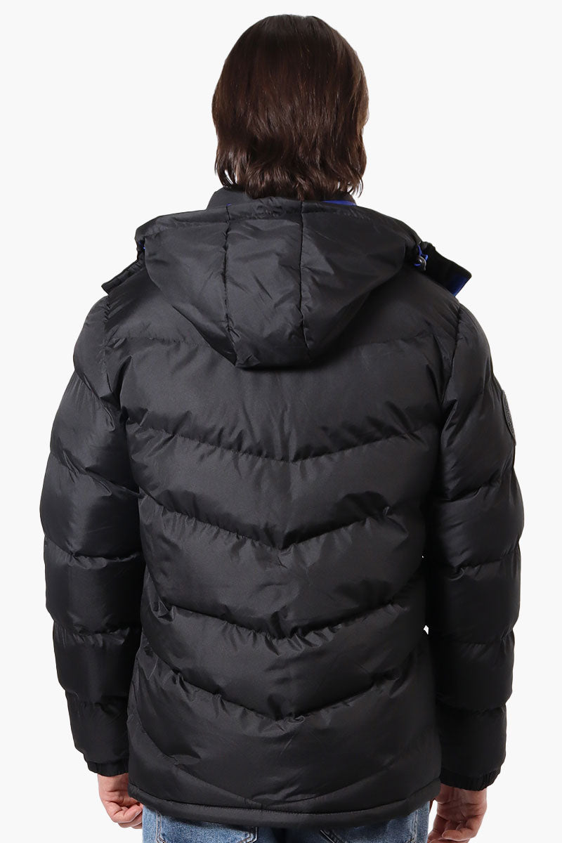 Super Triple Goose Bubble Contrast Detail Bomber Jacket - Black - Mens Bomber Jackets - International Clothiers