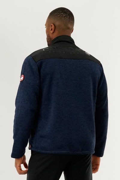 Canada Weather Gear Sherpa Lined Fleece Lightweight Jacket - Navy - Mens Lightweight Jackets - International Clothiers