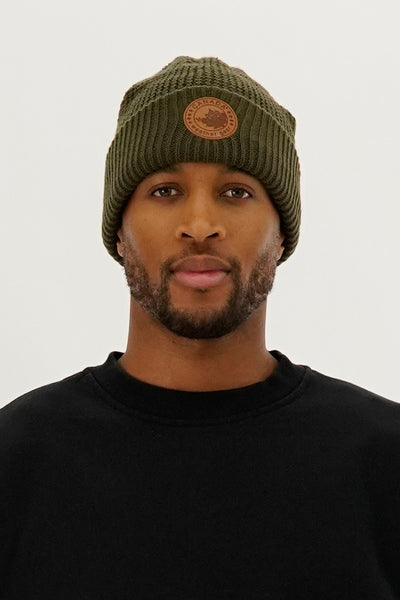 Canada Weather Gear Two Piece Waffle Hat - Green - Mens Hats - International Clothiers