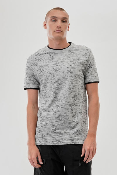 Canada Weather Gear Vintage Patterned Crewneck Tee - Grey - Mens Tees & Tank Tops - International Clothiers