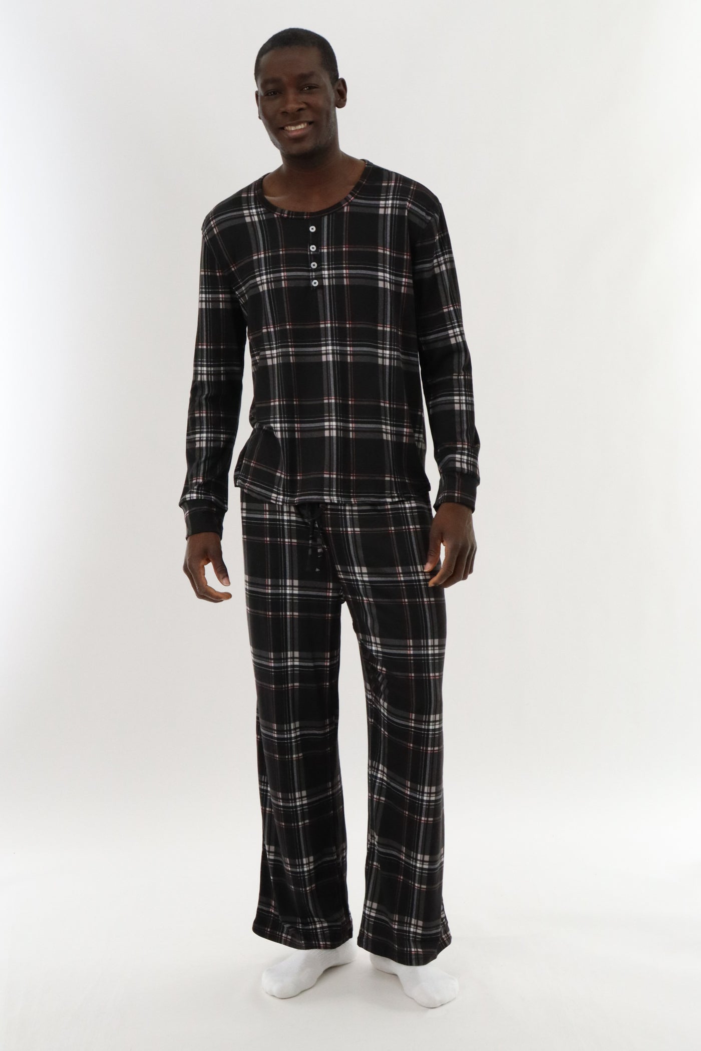 Canada Weather Gear Long Printed Pajama Pants - Black - Mens Pajamas - International Clothiers
