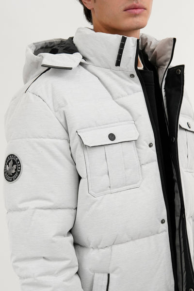 Canada Weather Gear Quilted Puffer Parka Jacket - White - Mens Parka Jackets - International Clothiers