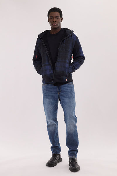 Canada Weather Gear Hooded Sherpa Lined Lightweight Jacket - Navy - Mens Hoodies & Sweatshirts - International Clothiers