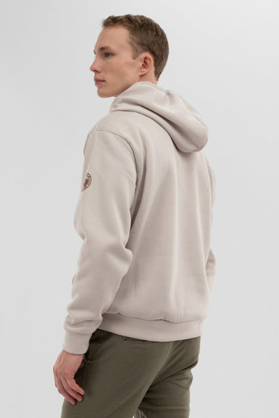 Canada Weather Gear Forest Print Hoodie - Cream - Mens Hoodies & Sweatshirts - International Clothiers