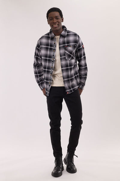 Canada Weather Gear Flannel Button Up Casual Shirt - Grey - Mens Casual Shirts - International Clothiers