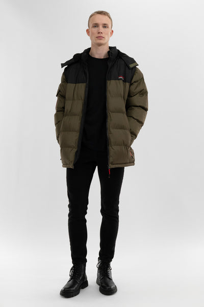 Canada Weather Gear Removable Sleeve Bomber Jacket - Olive - Mens Bomber Jackets - International Clothiers