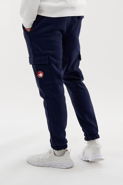 Canada Weather Gear Fleece Cargo Joggers - Navy - Mens Joggers & Sweatpants - International Clothiers