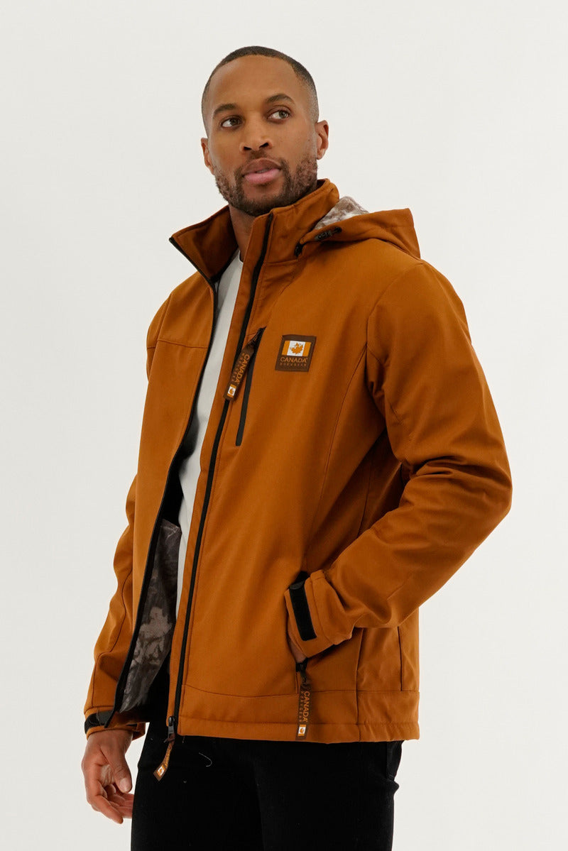 Canada Work Gear Wood Camo Lined Lightweight Jacket - Brown - Mens Lightweight Jackets - International Clothiers