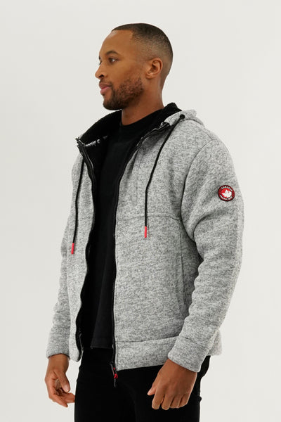 Canada Weather Gear Sherpa Lined Lightweight Jacket - Grey - Mens Lightweight Jackets - International Clothiers