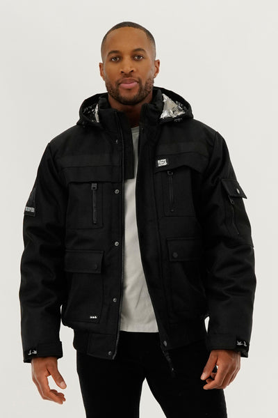 Super Triple Goose Thermal-Foil Lining Bomber Jacket - Black - Mens Bomber Jackets - International Clothiers
