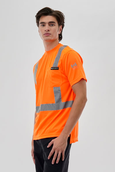 Canada Work Gear Hi-Vis Short Sleeve Tee - Orange - Mens Tees & Tank Tops - International Clothiers
