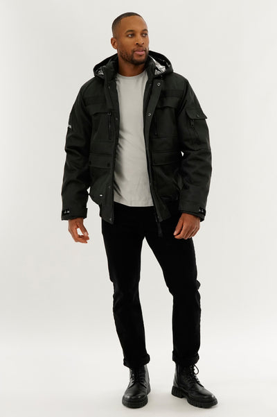 Super Triple Goose Thermal-Foil Lining Bomber Jacket - Black - Mens Bomber Jackets - International Clothiers