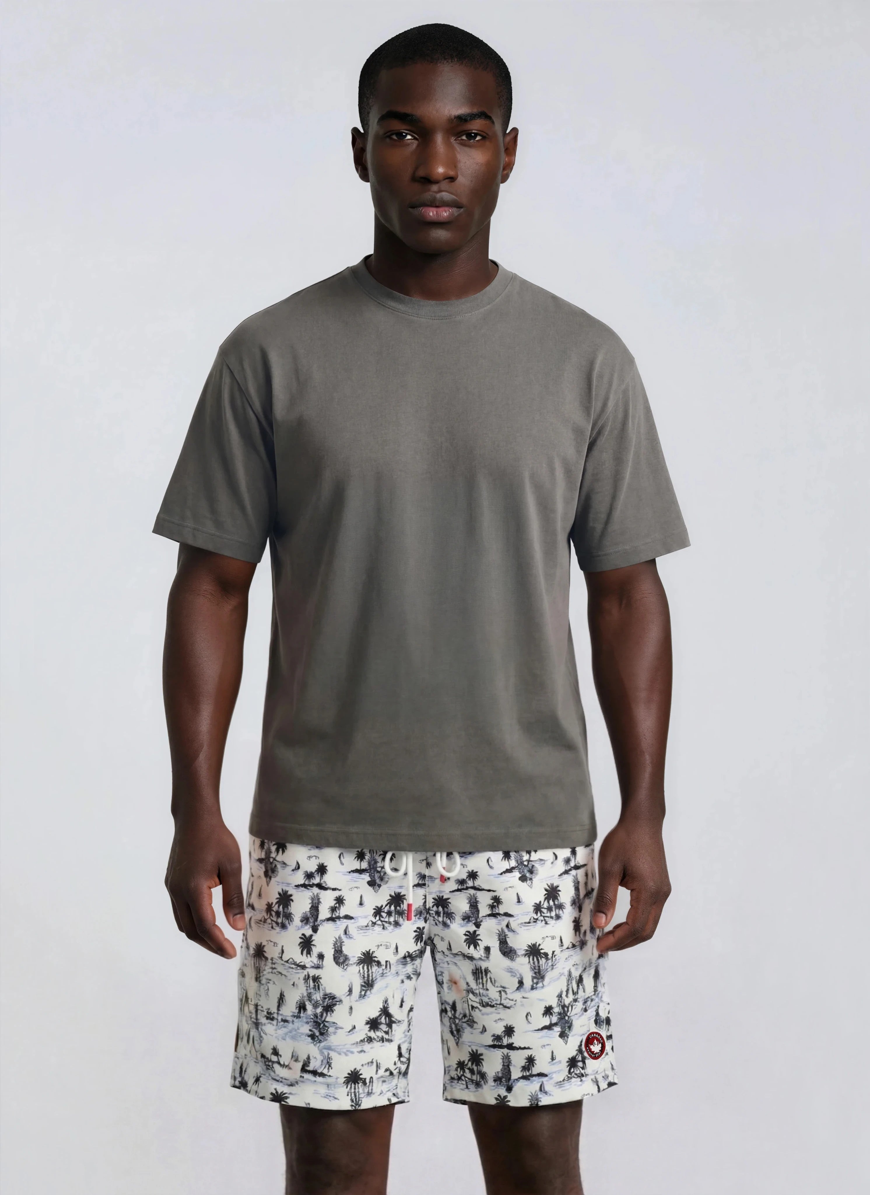 Printed Swim Shorts - White