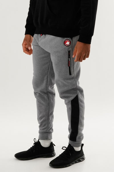Canada Weather Gear Fleece Contrast Insert Jogger - Grey - Mens Joggers & Sweatpants - International Clothiers