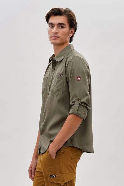 Canada Weather Gear Utility Ripstop Casual Shirt - Olive - Mens Casual Shirts - International Clothiers