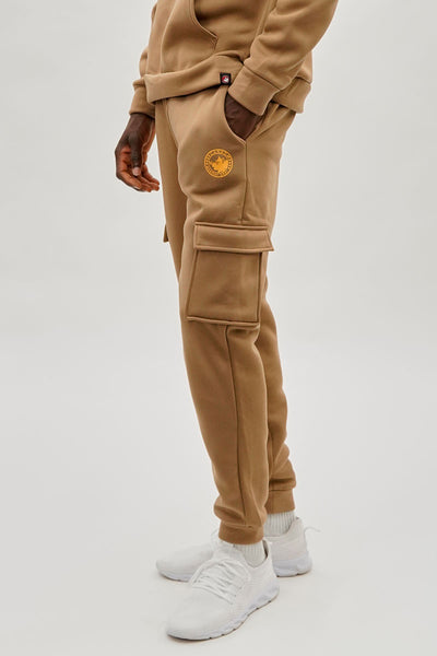 Canada Weather Gear Basic Cargo Joggers - Beige - Mens Joggers & Sweatpants - International Clothiers