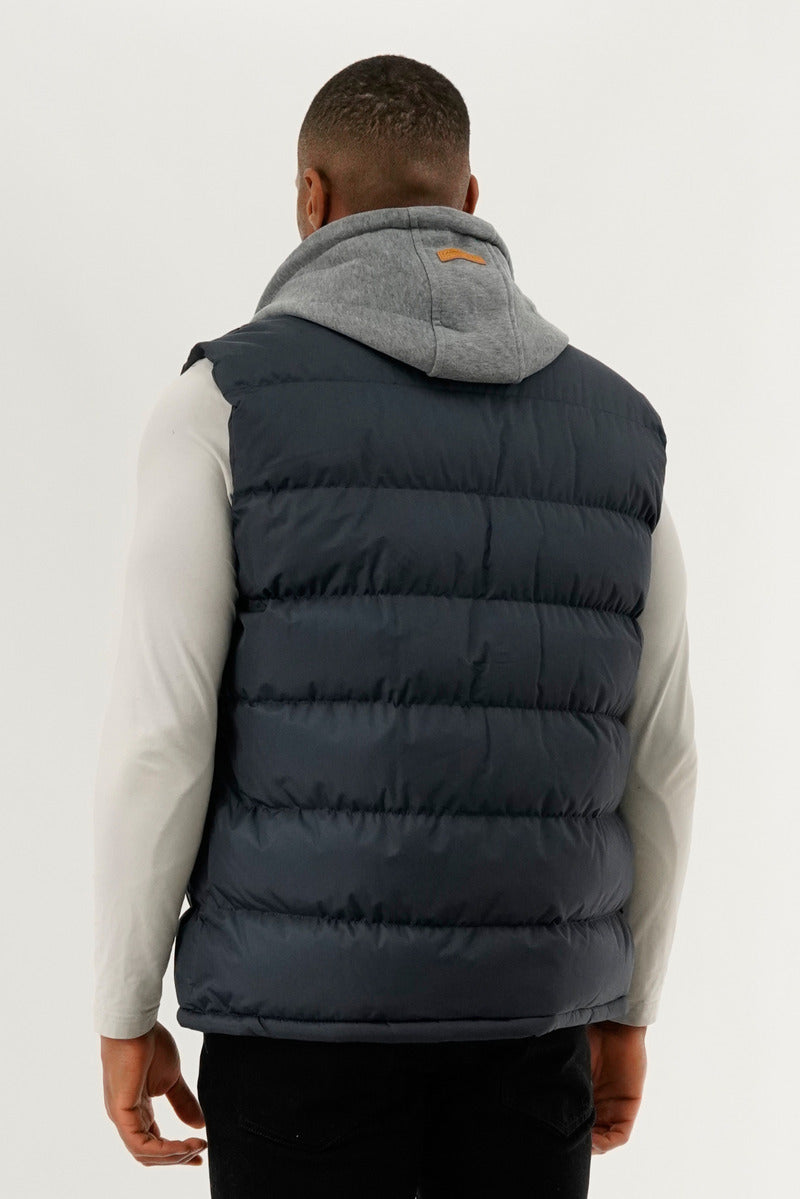 Canada Weather Gear Hooded Puffer Vest - Navy - Mens Vests - International Clothiers