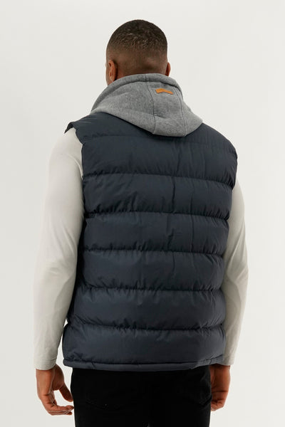 Canada Weather Gear Hooded Puffer Vest - Navy - Mens Vests - International Clothiers