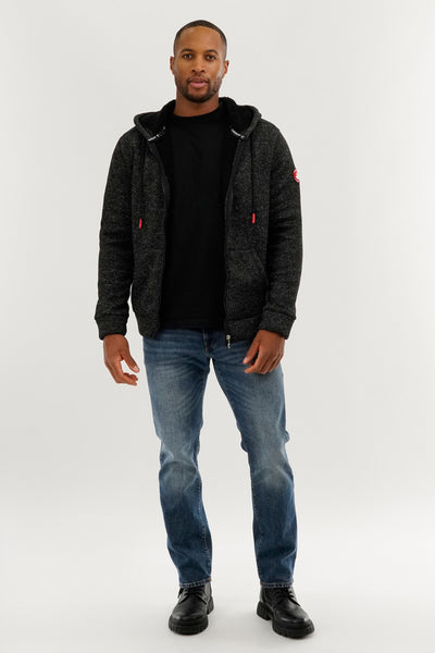 Canada Weather Gear Sherpa Lined Lightweight Jacket - Black - Mens Lightweight Jackets - International Clothiers