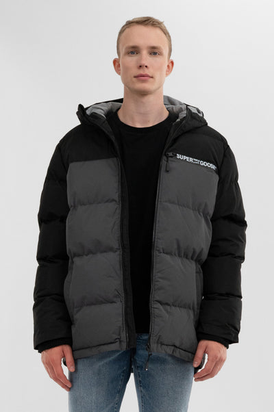 Super Triple Goose Colour Block Bomber Jacket - Grey - Mens Bomber Jackets - International Clothiers