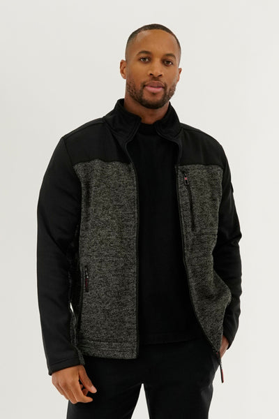 Canada Weather Gear Fleece Lightweight Jacket - Black - Mens Lightweight Jackets - International Clothiers