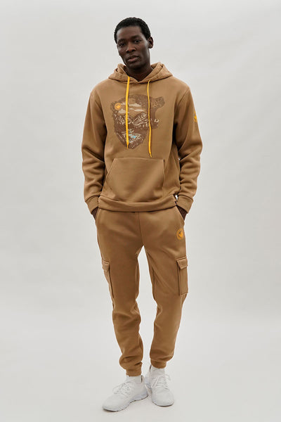 Canada Weather Gear Bear Print Hoodie - Beige - Mens Hoodies & Sweatshirts - International Clothiers