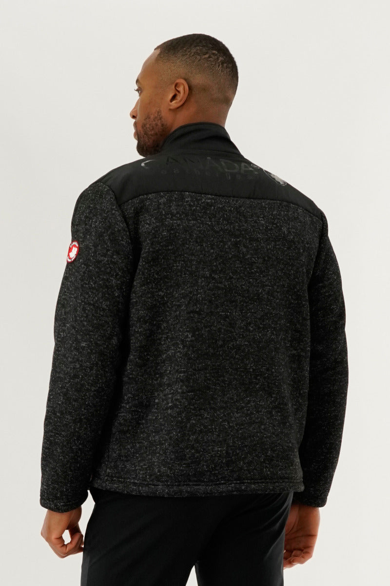 Canada Weather Gear Sherpa Lined Fleece Lightweight Jacket - Black - Mens Lightweight Jackets - International Clothiers