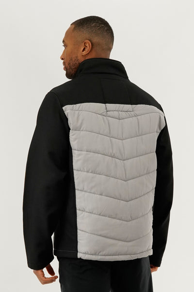 Super Triple Goose Quilted Colour Block Lightweight Jacket - Grey - Mens Lightweight Jackets - International Clothiers