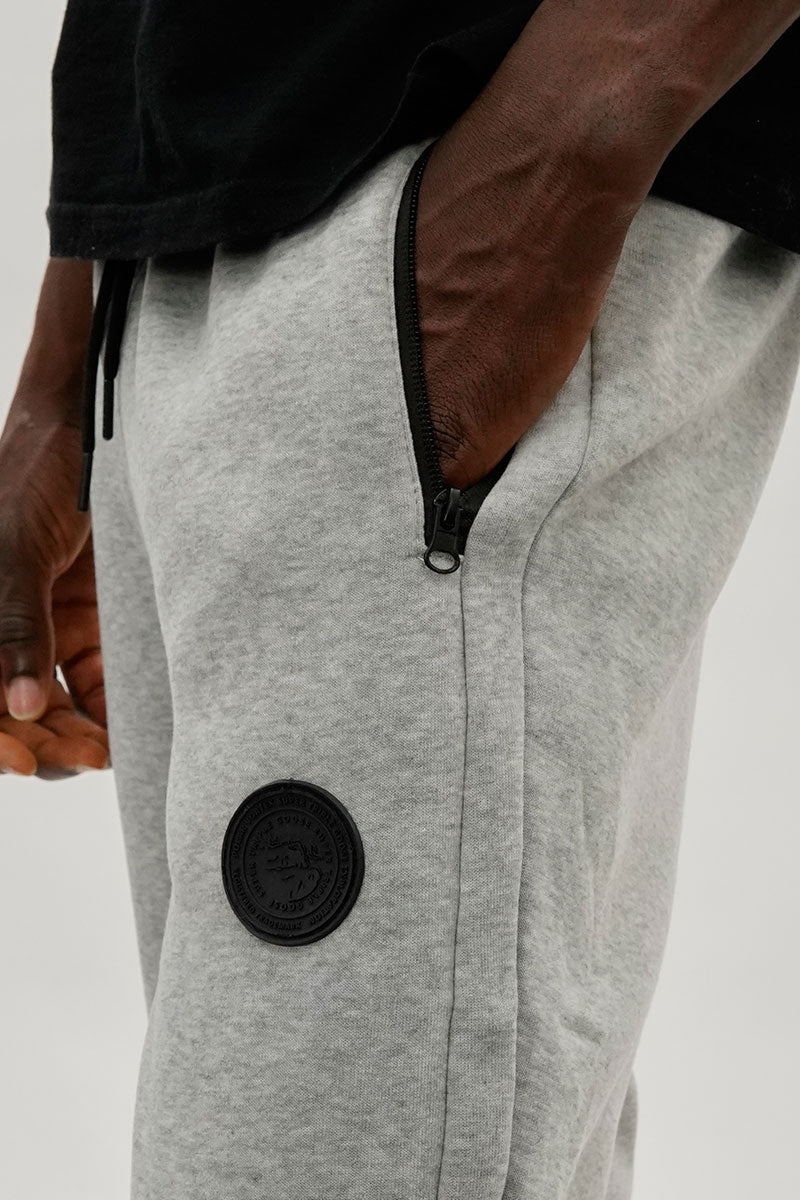Super Triple Goose Basic Zipper Pocket Joggers - Grey - Mens Joggers & Sweatpants - International Clothiers