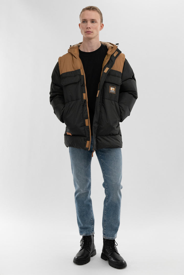 Canada Work Gear Removable Sleeve Parka Jacket - Black