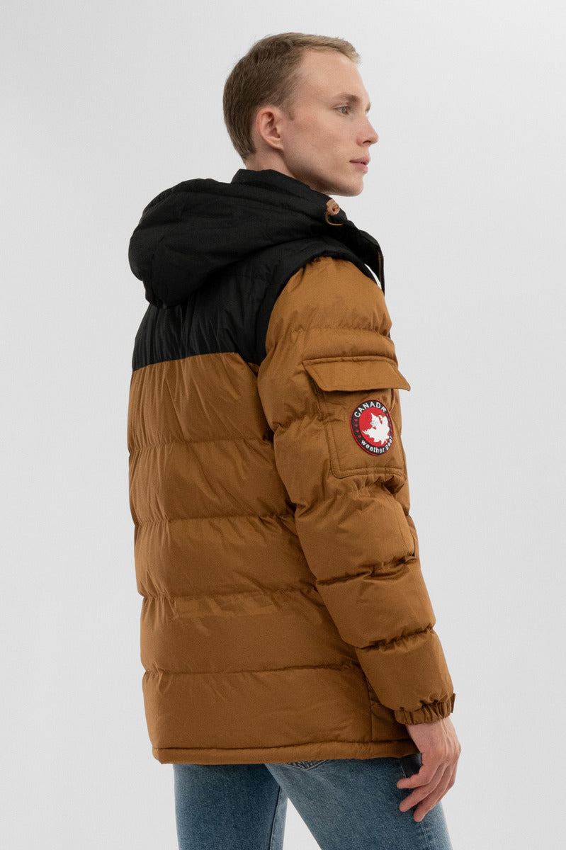 Canada Weather Gear Removable Sleeve Bomber Jacket - Camel - Mens Bomber Jackets - International Clothiers