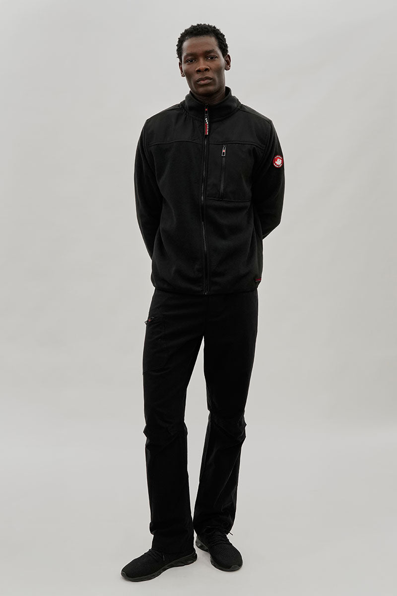 Canada Weather Gear Colour Block Fleece Lightweight Jacket - Black - Mens Lightweight Jackets - International Clothiers