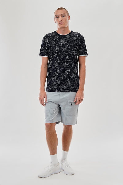 Canada Weather Gear Vintage Patterned Crewneck Tee - Navy - Mens Tees & Tank Tops - International Clothiers