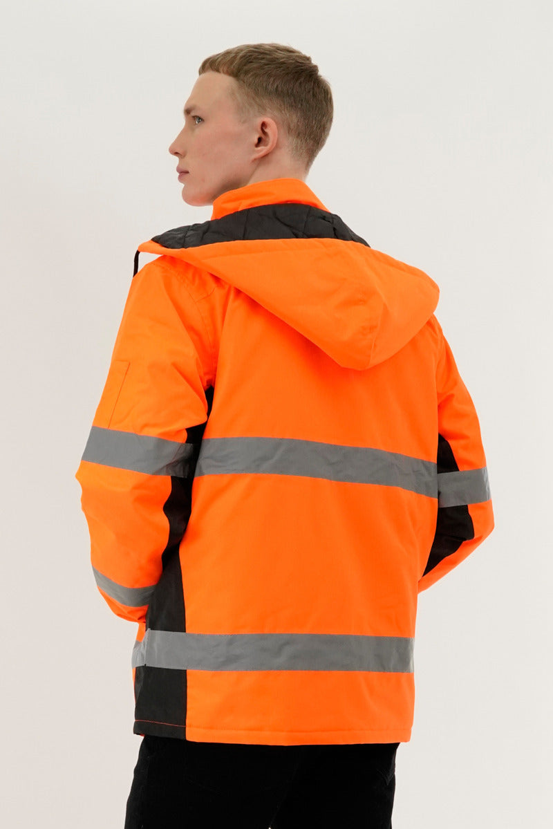 Canada Work Gear Hi-Vis Reflective Parka Jacket - Orange - Mens Parka Jackets - International Clothiers
