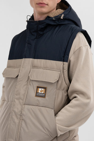 Canada Work Gear Removable Sleeve Parka Jacket - Beige - Mens Parka Jackets - International Clothiers