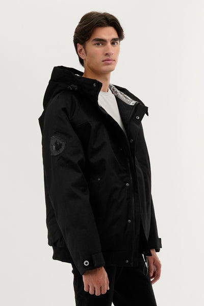 Canada Weather Gear Backpack Strap Bomber Jacket - Black - Mens Bomber Jackets - International Clothiers