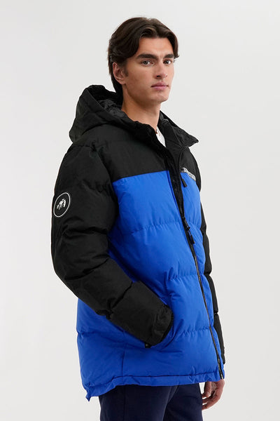 Super Triple Goose Colour Block Bomber Jacket - Blue - Mens Bomber Jackets - International Clothiers