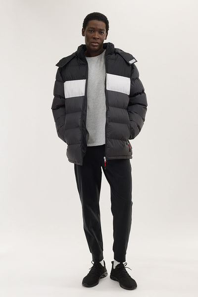 Canada Weather Gear Colour Block Bomber Jacket - Black - Mens Bomber Jackets - International Clothiers