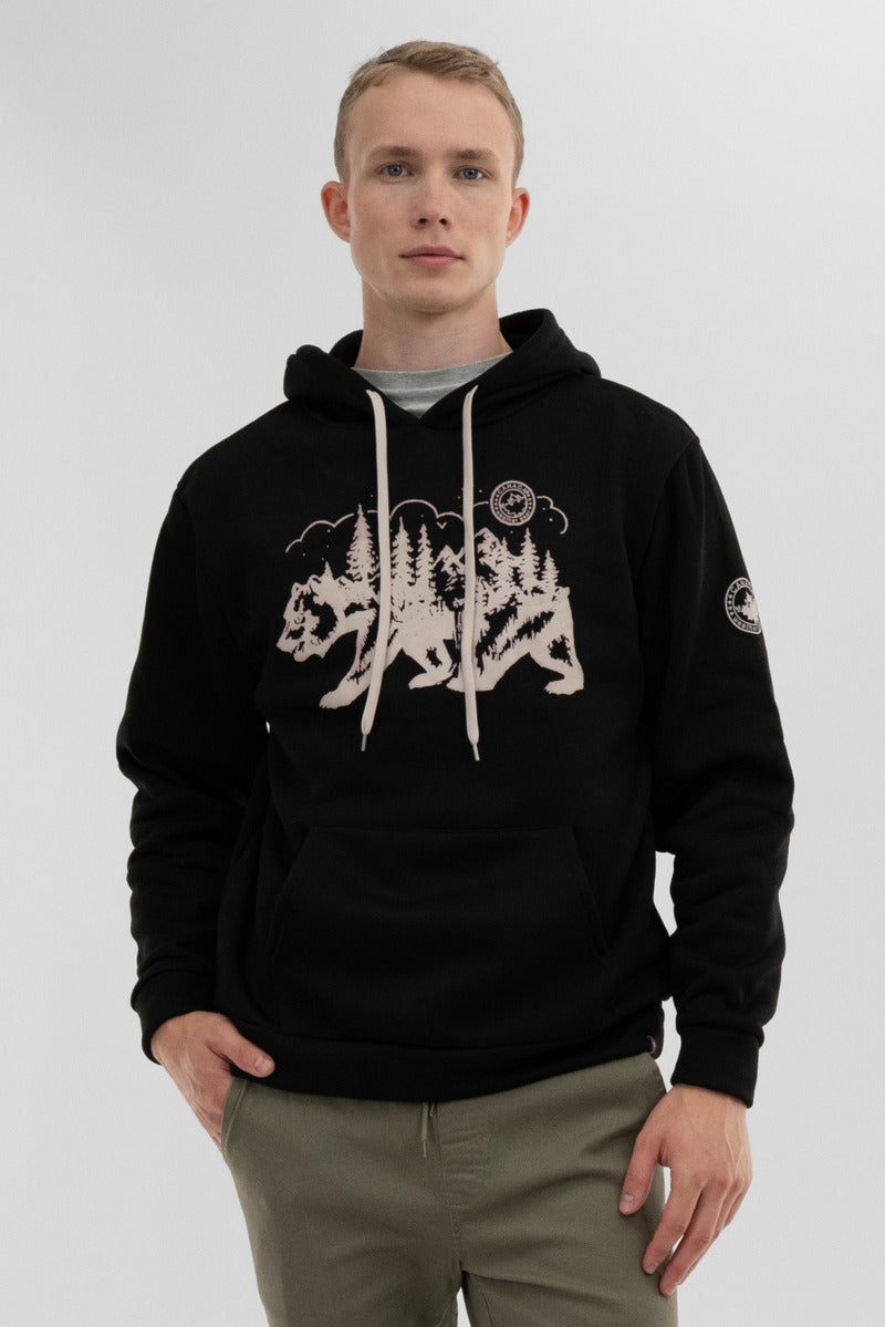 Canada Weather Gear Forest Print Hoodie - Black - Mens Hoodies & Sweatshirts - International Clothiers