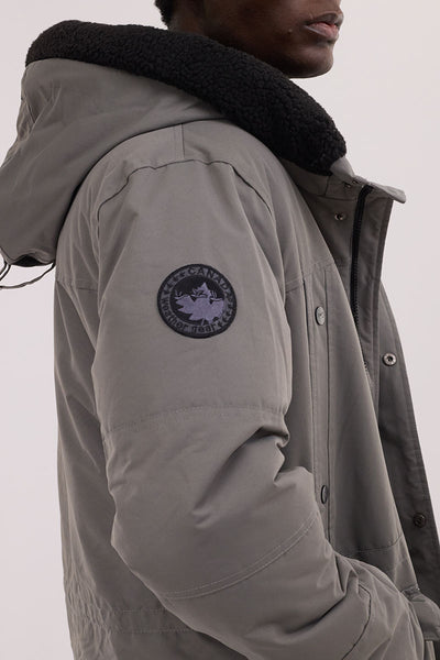 Canada Weather Gear Sherpa Lined Hood Parka Jacket - Grey - Mens Parka Jackets - International Clothiers