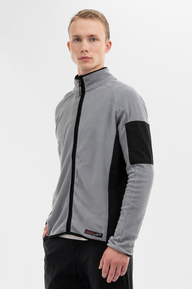 Canada Weather Gear Zip Up Utility Pocket Lightweight Jacket - Grey - Mens Lightweight Jackets - International Clothiers