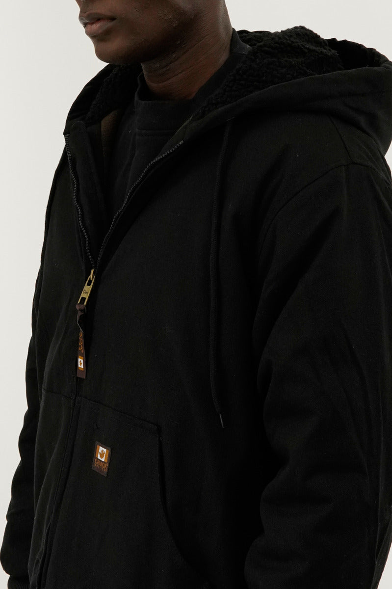 Canada Work Gear Sherpa Lined Bomber Jacket - Black - Mens Bomber Jackets - International Clothiers