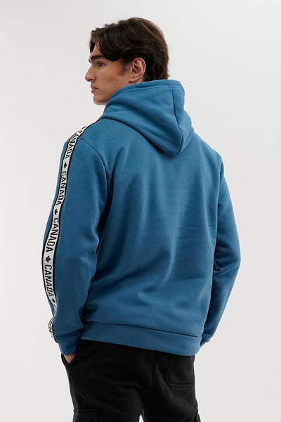Canada Weather Gear Logo Tape Fleece Hoodie - Teal - Mens Hoodies & Sweatshirts - International Clothiers