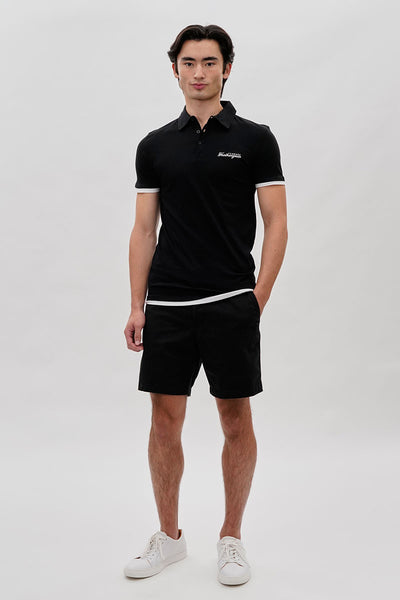 Canada Weather Gear Vintage Short Sleeve Polo Shirt - Black - Mens Polo Shirts - International Clothiers