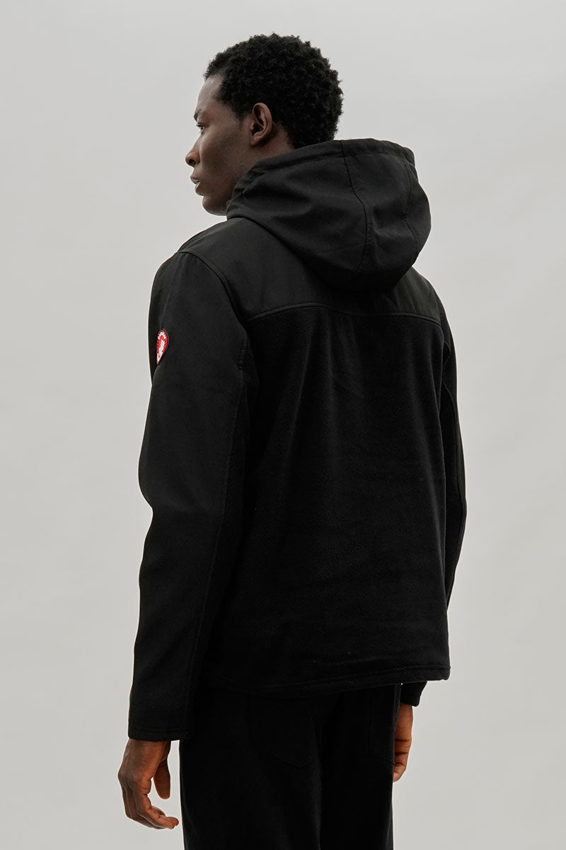 Canada Weather Gear 1/4 Zip Hooded Lightweight Jacket - Black - Mens Lightweight Jackets - International Clothiers