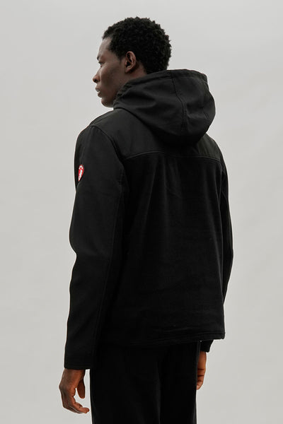 Canada Weather Gear 1/4 Zip Hooded Lightweight Jacket - Black - Mens Lightweight Jackets - International Clothiers